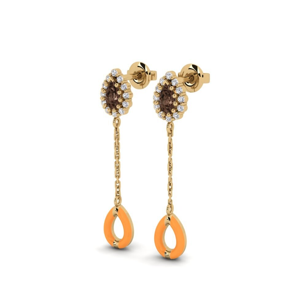 Smoky Quartz Women's Earring Groton - A