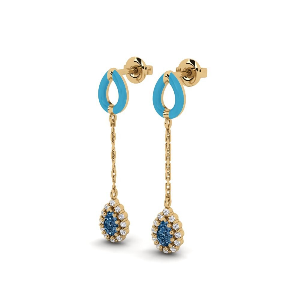 Diamante Azul Pendiente de mujer Groton - B
