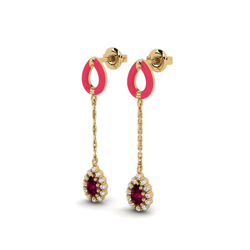 Rhodolite Garnet Women's Earring Groton - B