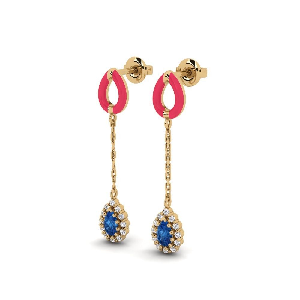 sapphire-zirconia ต่างหู Groton - B