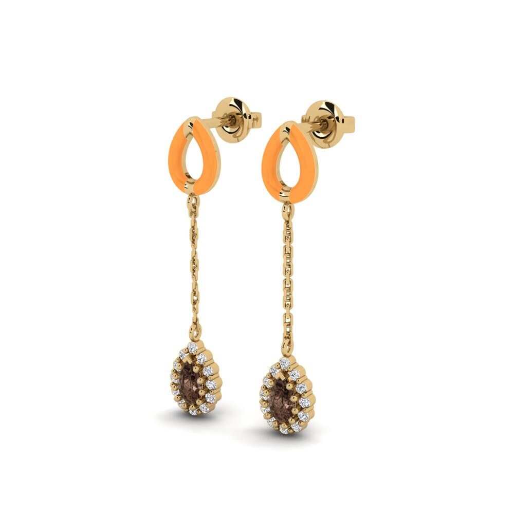 Smoky Quartz Women's Earring Groton - B