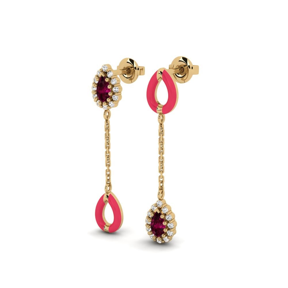 Rhodolite Garnet Women's Earring Groton - SET
