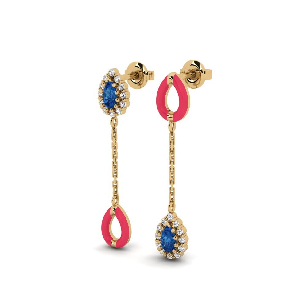 sapphire-zirconia ต่างหู Groton - SET