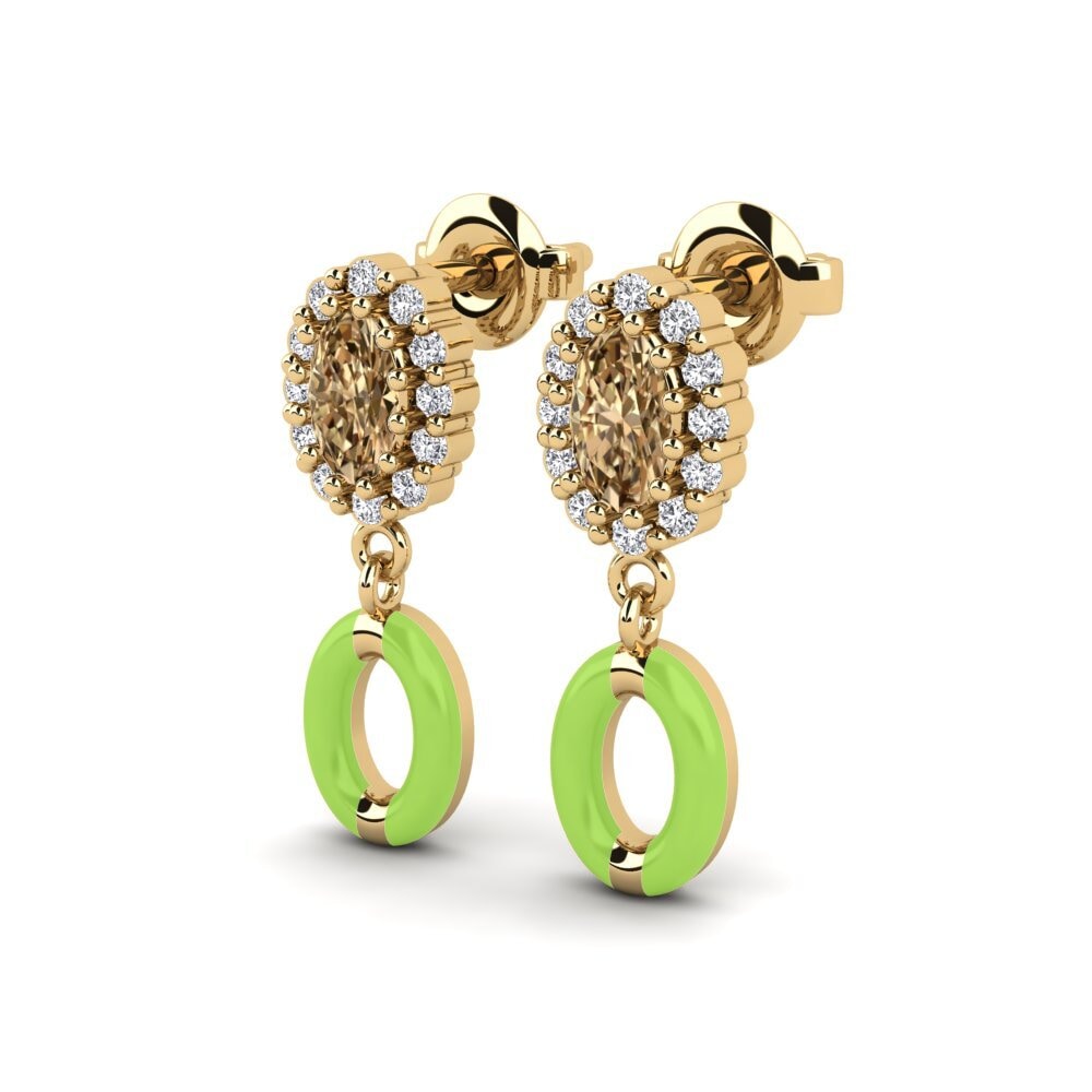 Diamante Marrón Pendiente de mujer Guilford - A