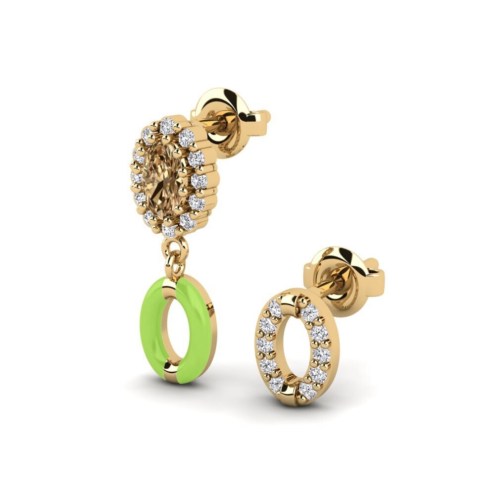 Diamante Marrón Pendiente de mujer Guilford - SET