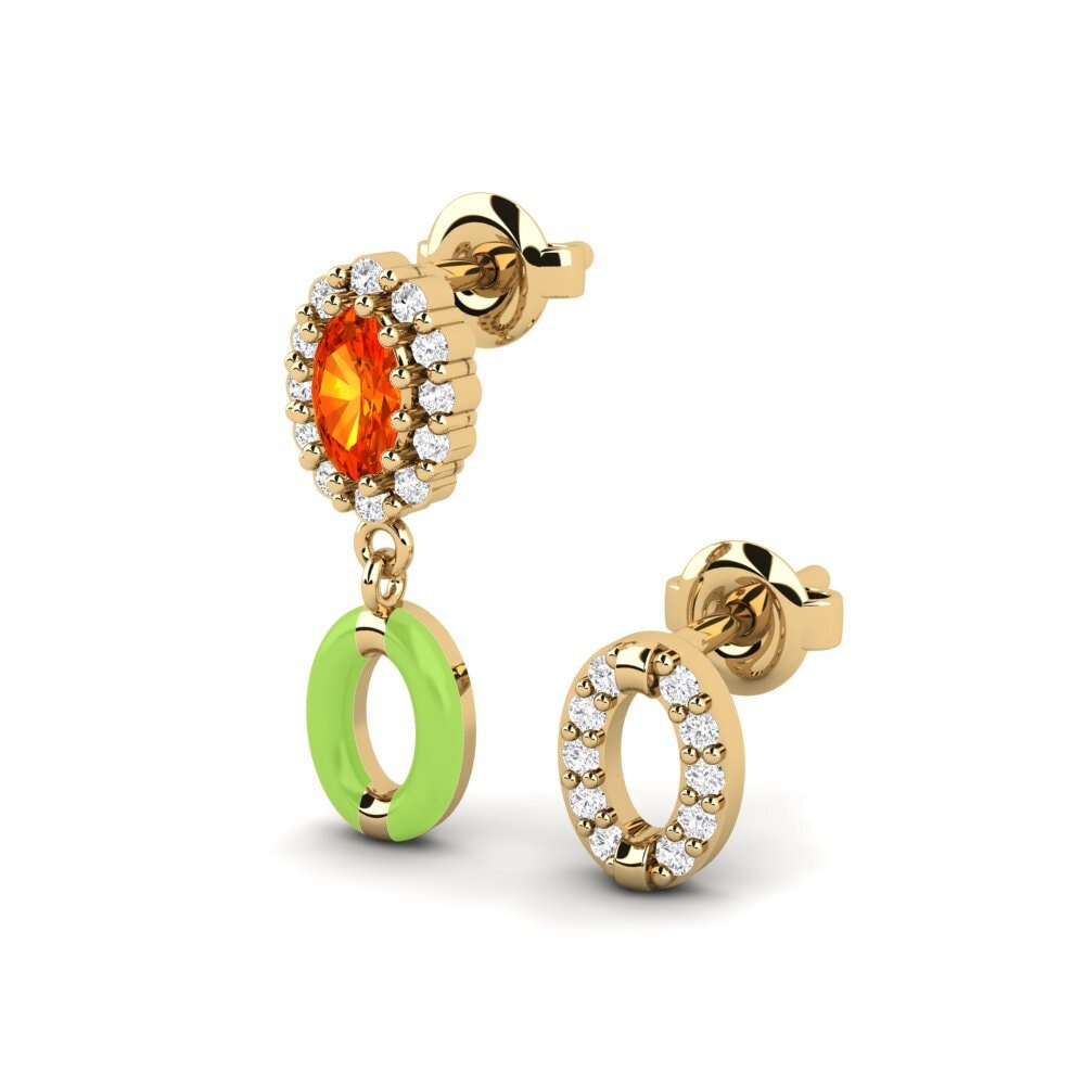 Orange Sapphire Women's Earring Guilford - SET