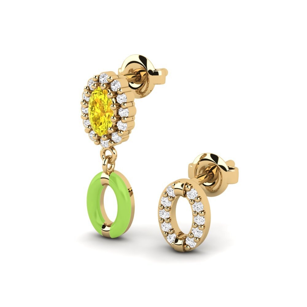 Zafiro amarillo Pendiente de mujer Guilford - SET