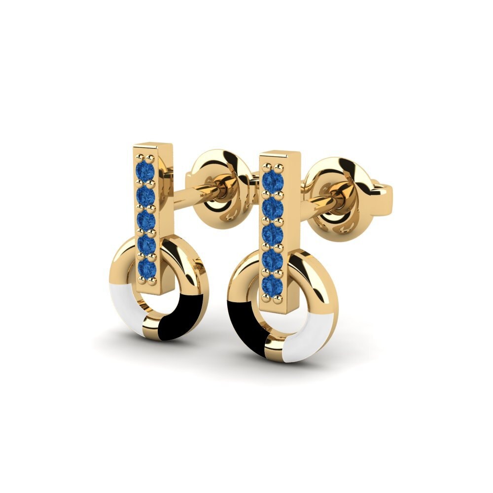 Zircone Bleu Foncé Boucle d'oreille femme Ignorantly