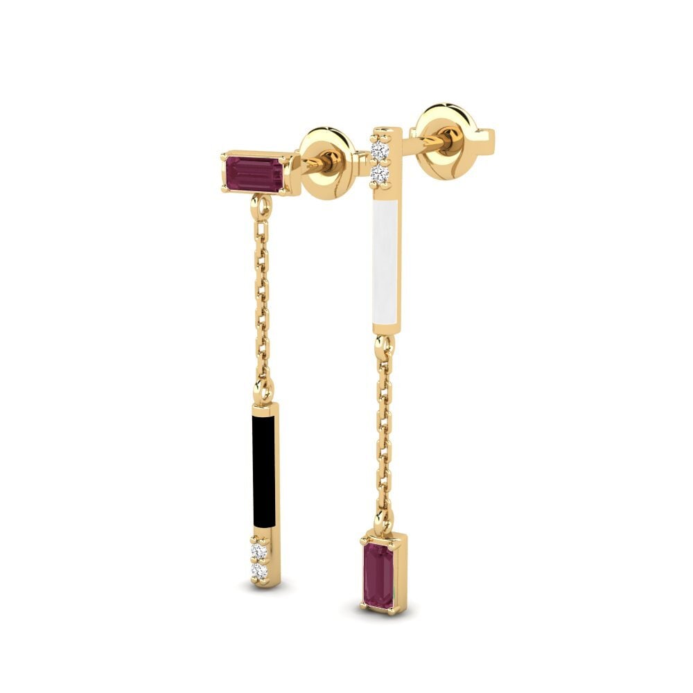 Rhodolite Garnet Women's Earring Imeri