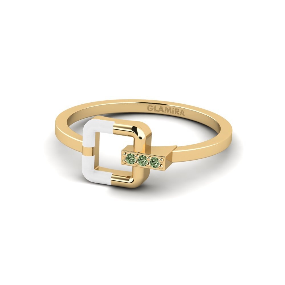 Green Diamond Ring Inflexible