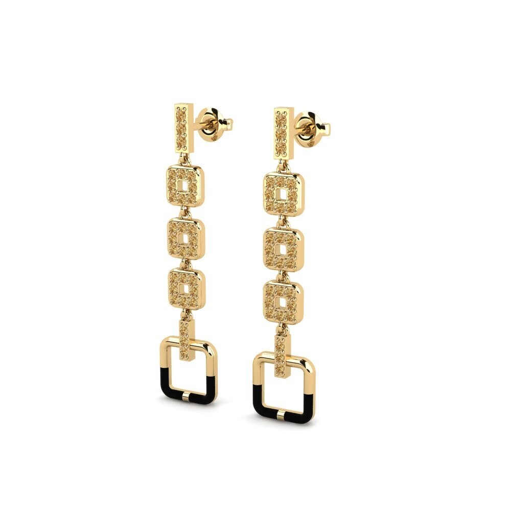 Diamante Marrón Pendiente de mujer Intelligently