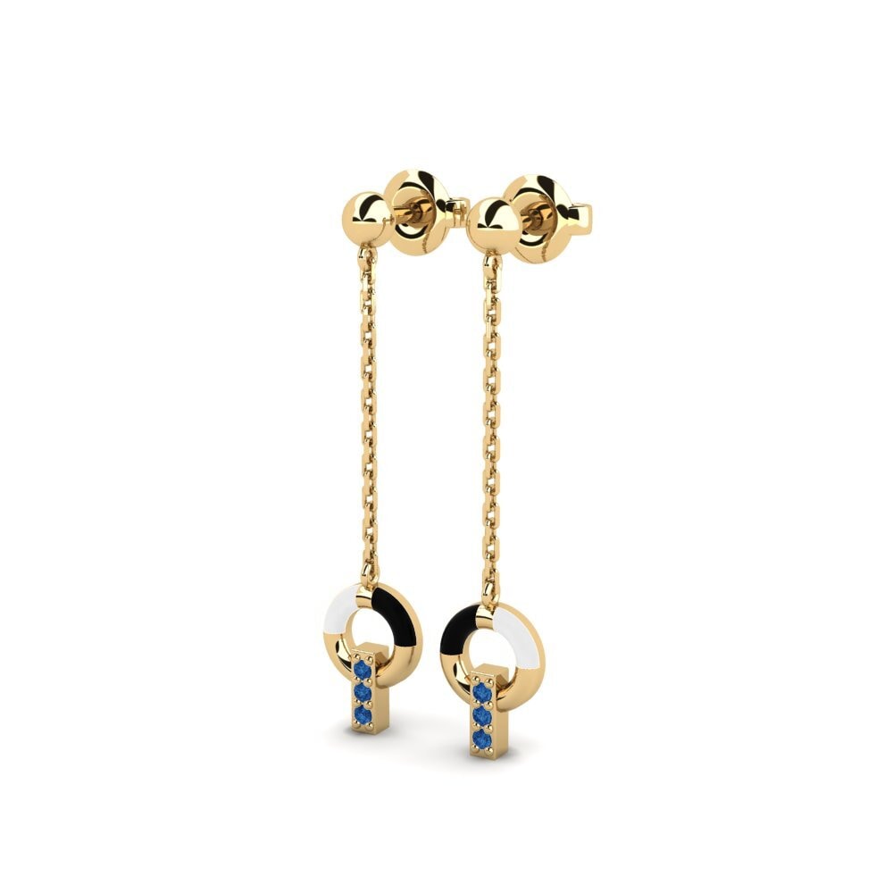 Zircone Bleu Foncé Boucle d'oreille femme Migrate