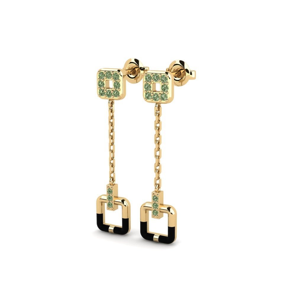 Diamante Verde Brincos Feminino Ministerial