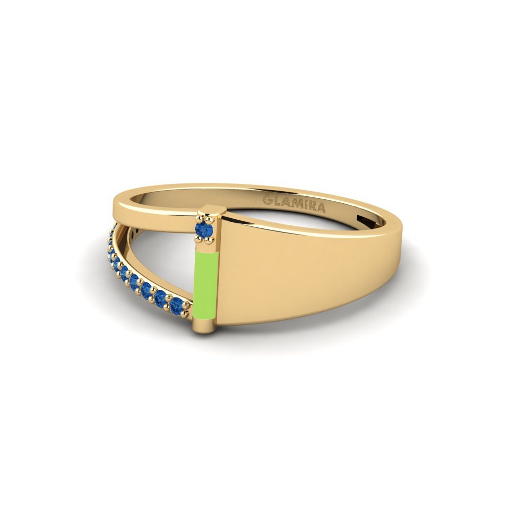 Dunkelblauer Zirkonia Ring Naxos