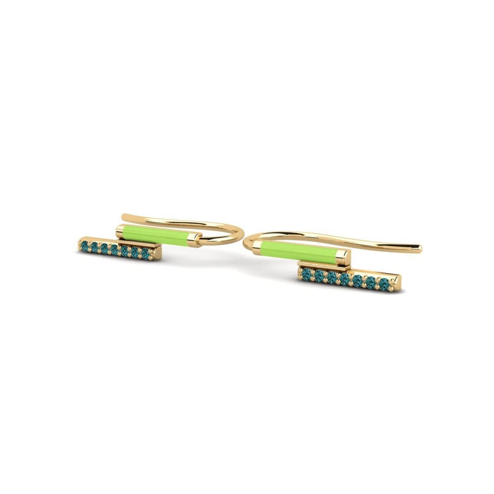 Blue Diamond Women's Earring Pandes