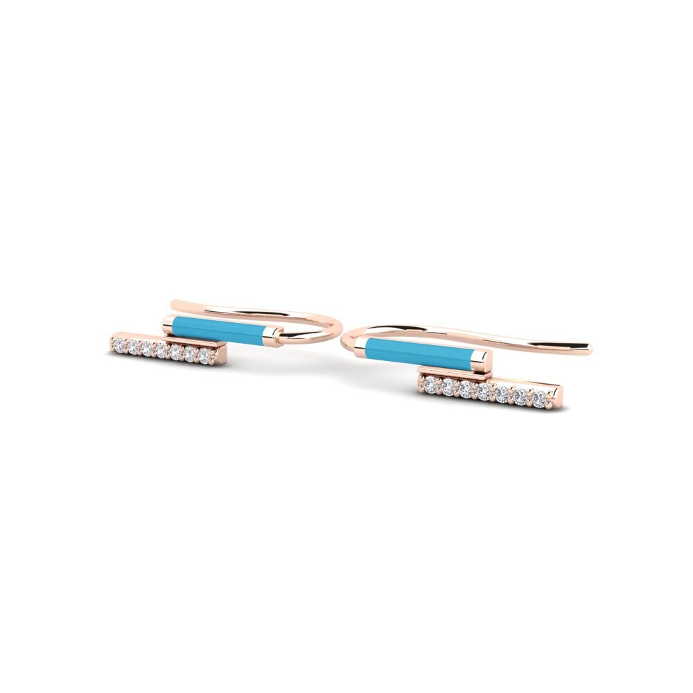 14k Oro Rosa Pendiente de mujer Pandes