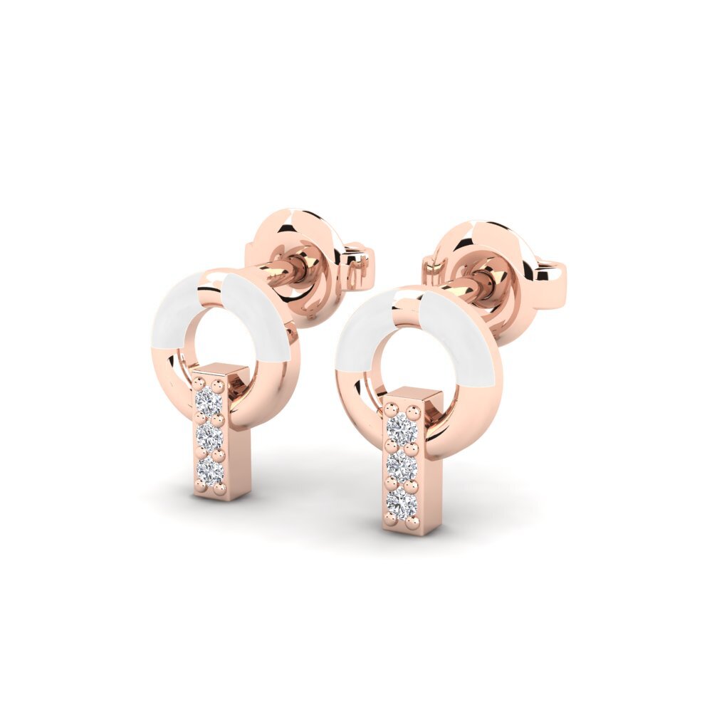 14k Oro Rosa Pendiente de mujer Radjustment