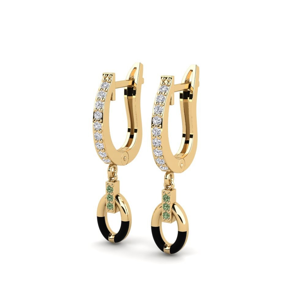 Diamante Verde Brincos Feminino Reorientation