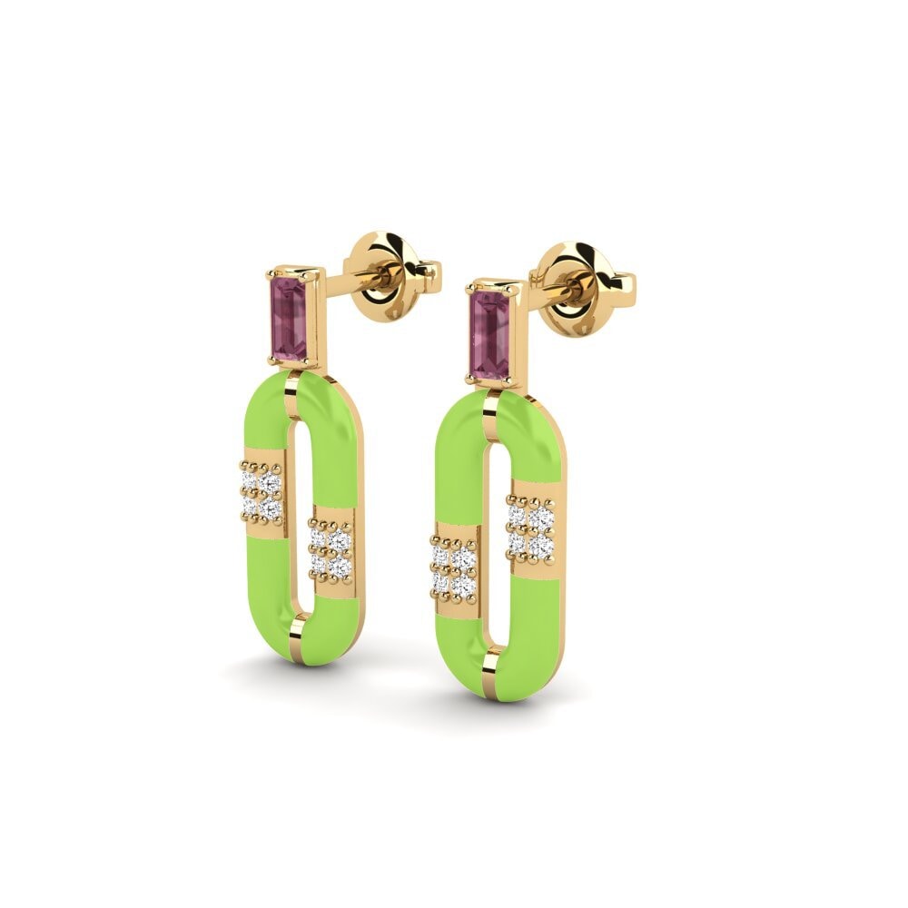Rhodolite Garnet Women's Earring Revythousa