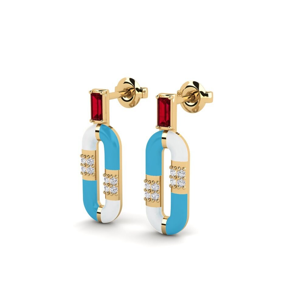 Red Zirconia Women's Earring Revythousa