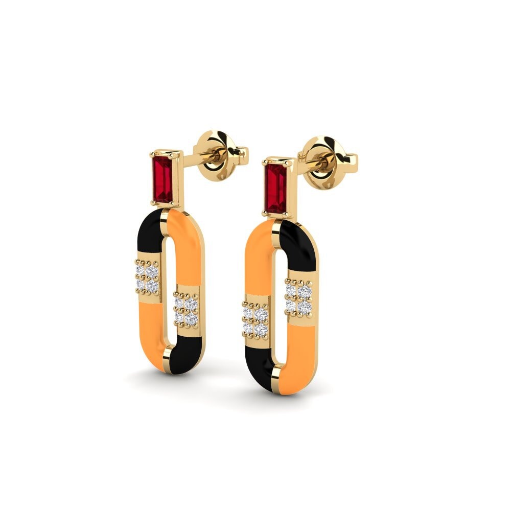 Red Zirconia Women's Earring Revythousa