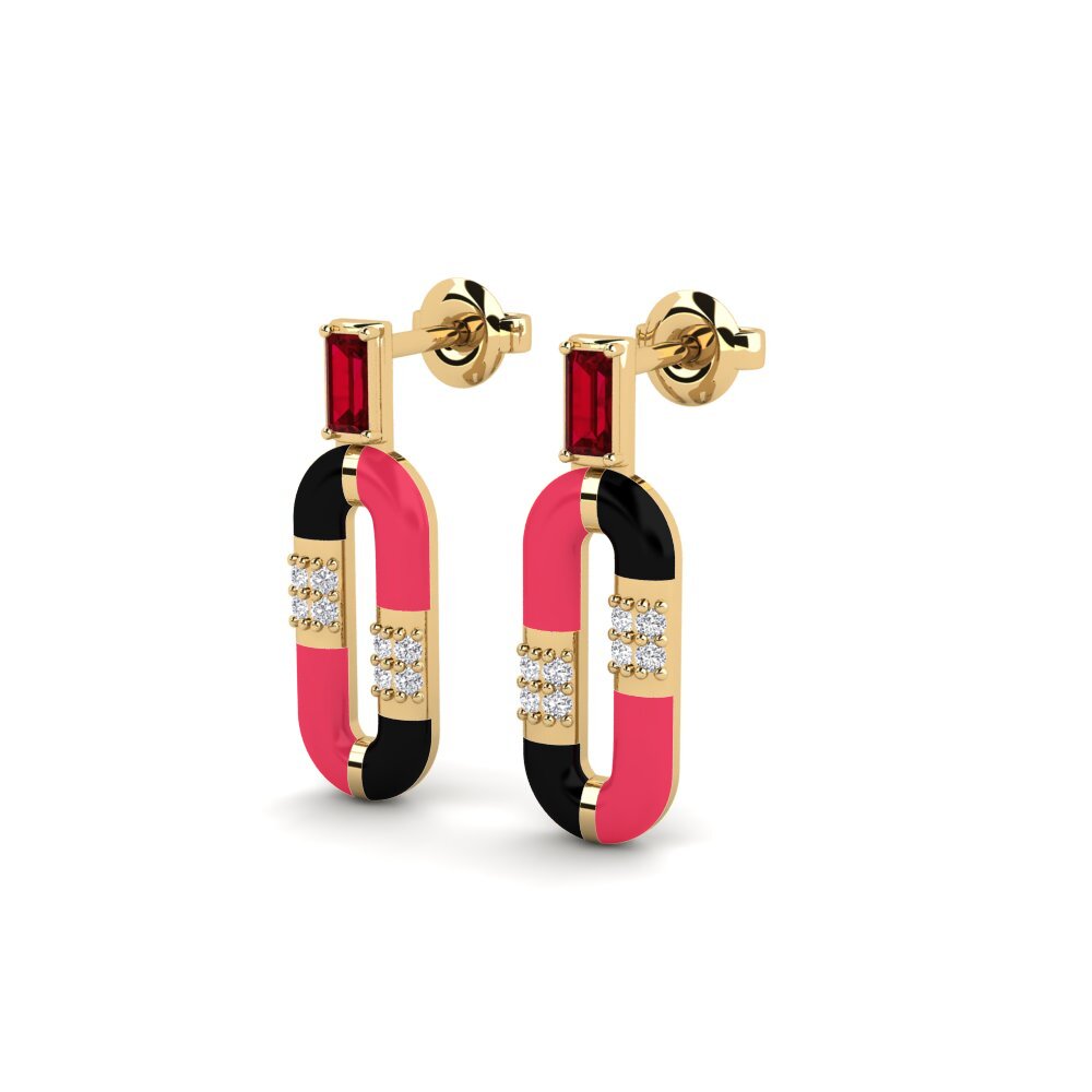 Red Zirconia Women's Earring Revythousa