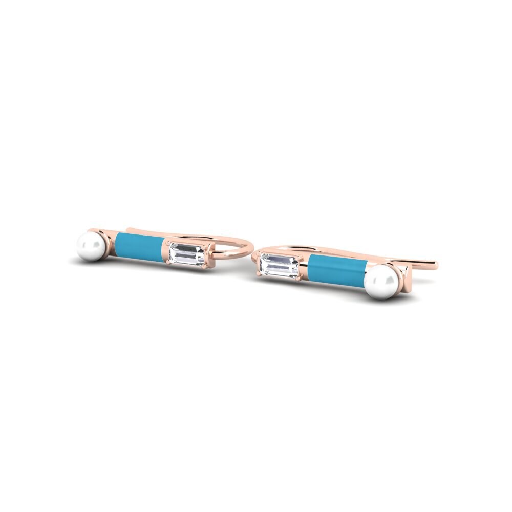 14k Oro Rosa Pendiente de mujer Romvi