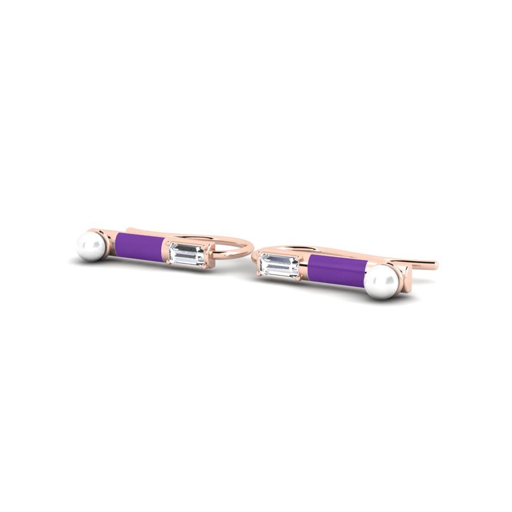 14k Oro Rosa Pendiente de mujer Romvi
