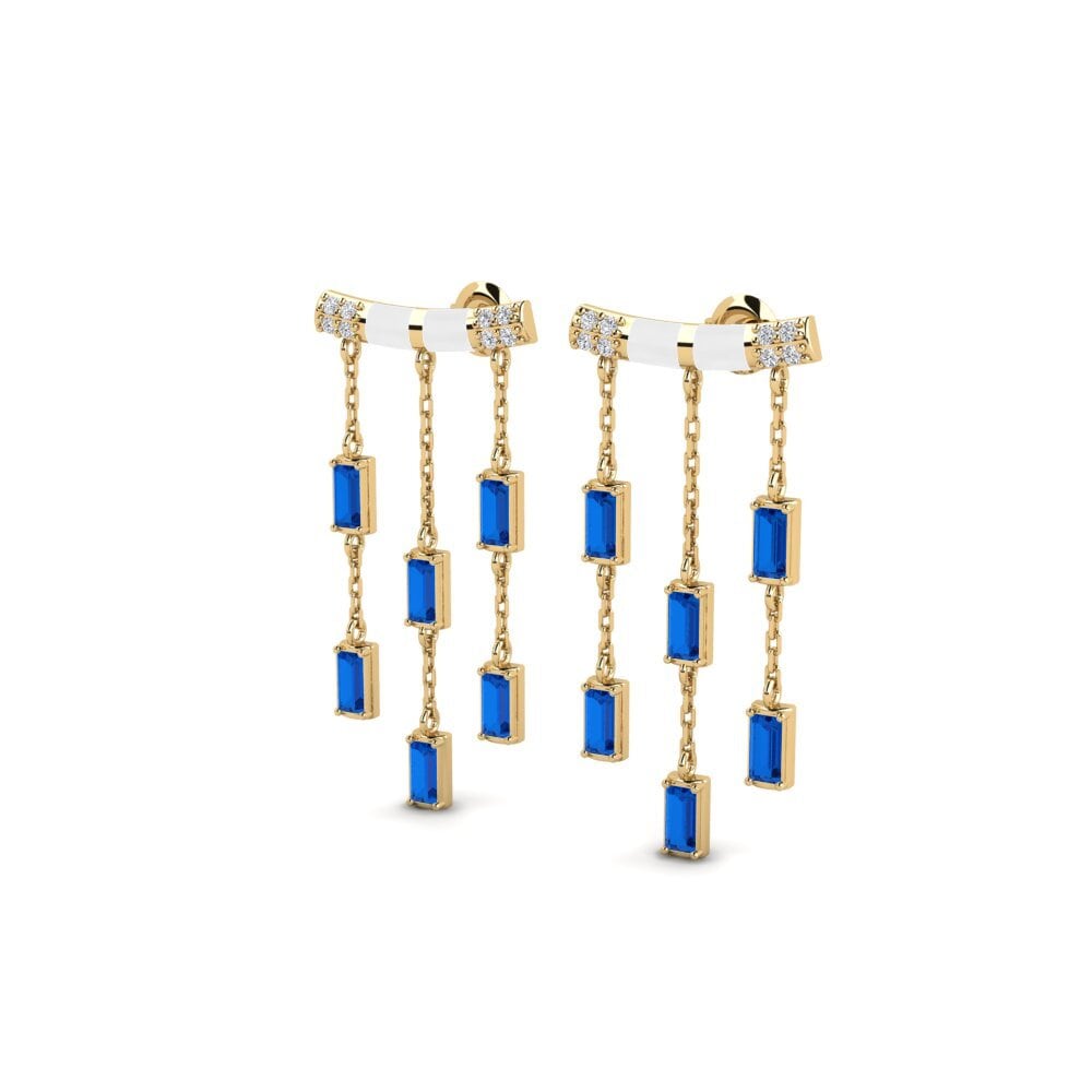 sapphire-zirconia ต่างหู Spetses