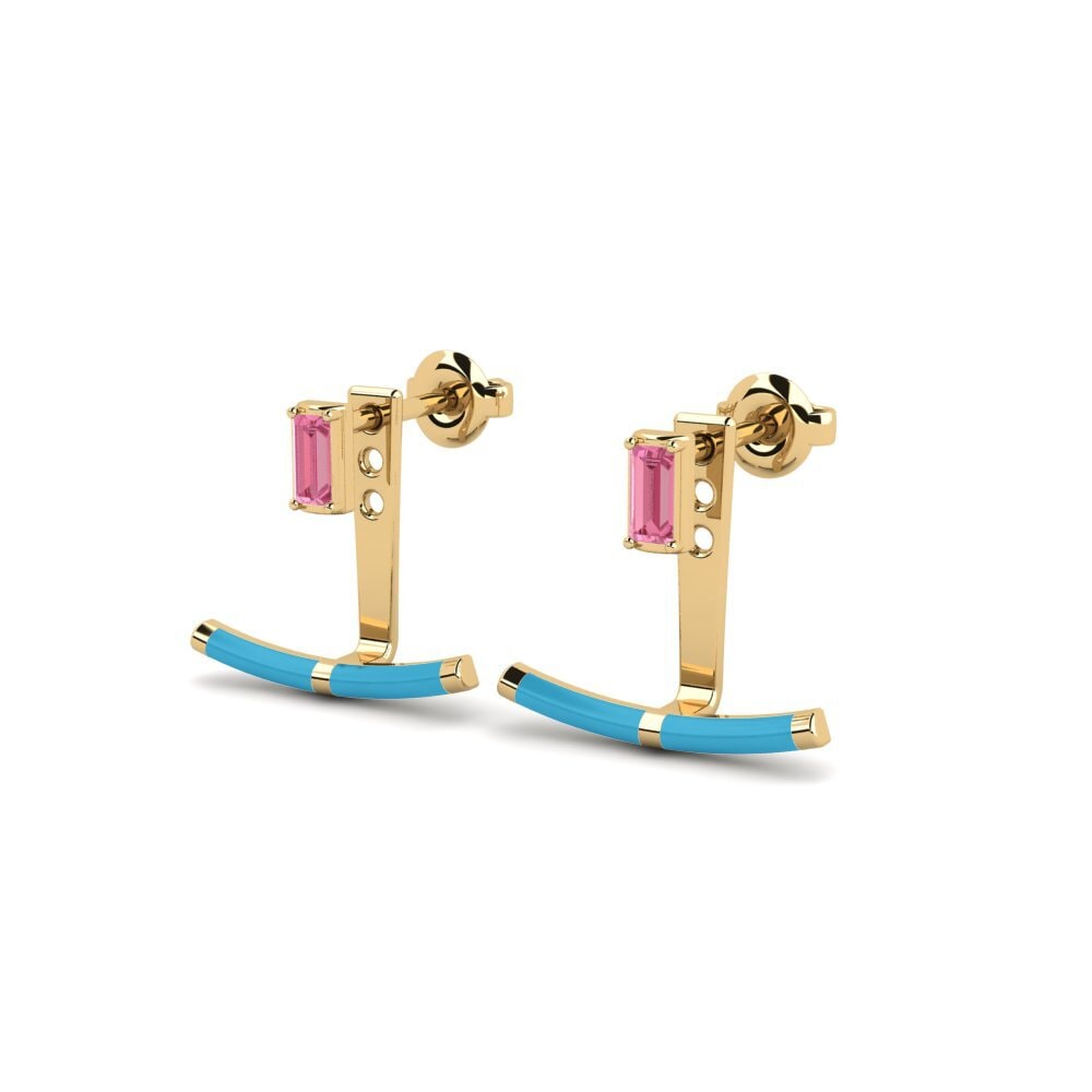 Safira Rosa Brincos Feminino Spetsopoula