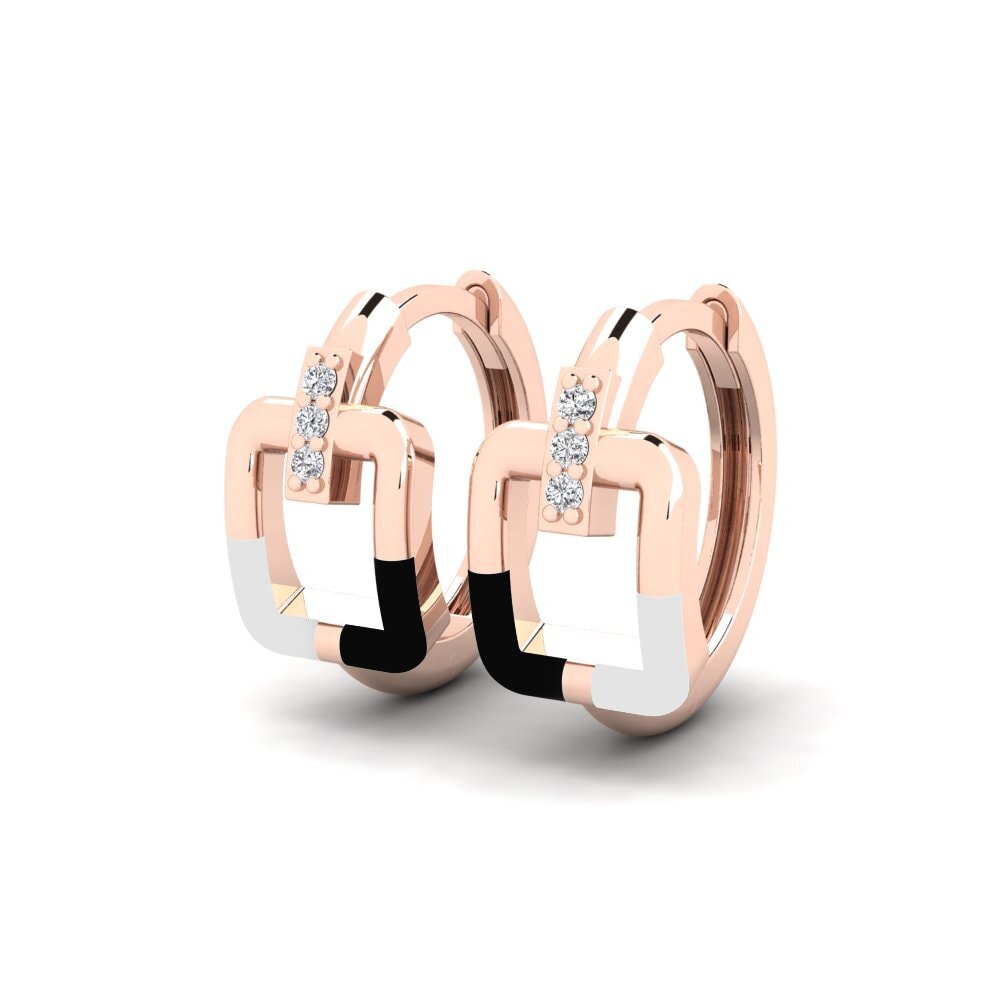 14k Rose Gold Women's Earring Stability