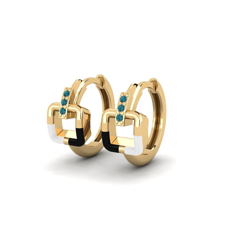 Diamante Azul Pendiente de mujer Stabilize