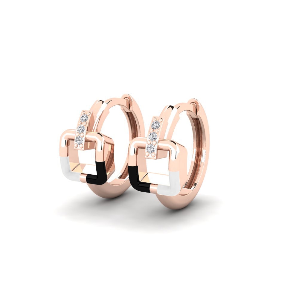 14k Rose Gold Women's Earring Stabilize