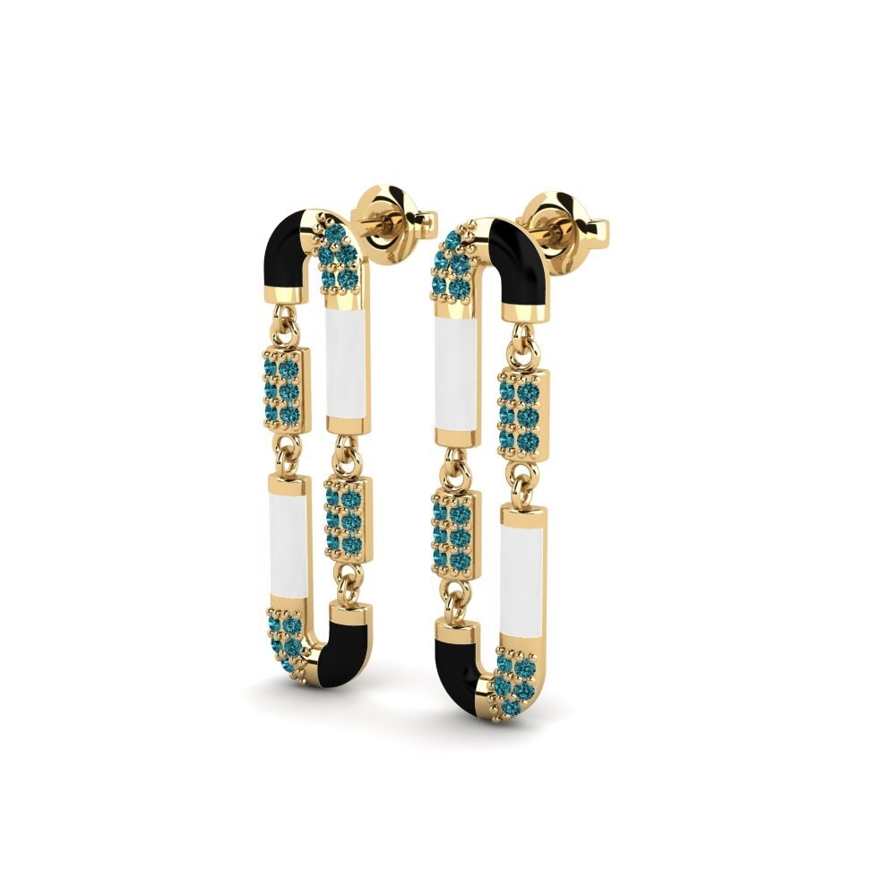 Diamante Azul Pendiente de mujer Stavronisi