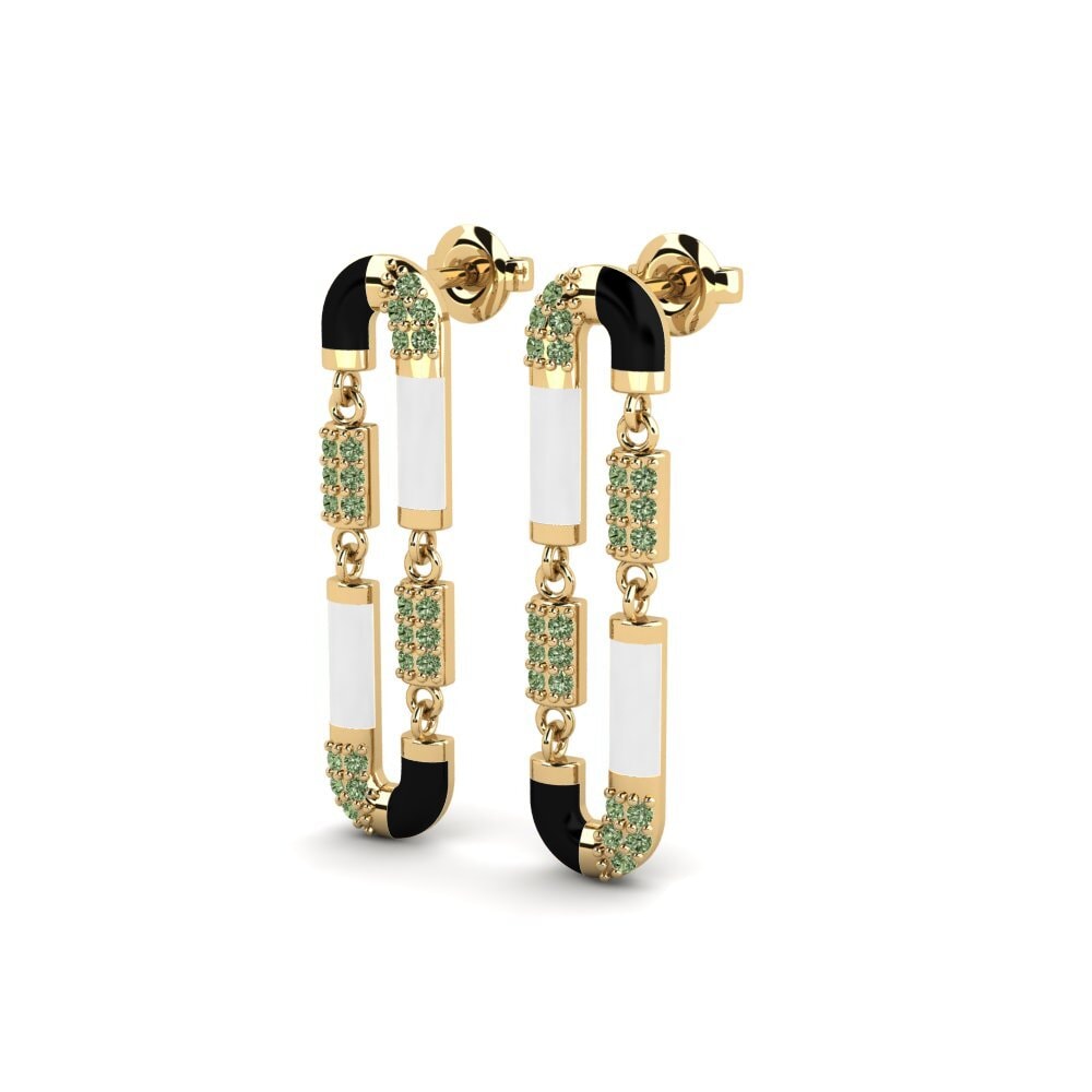 Diamante Verde Brincos Feminino Stavronisi