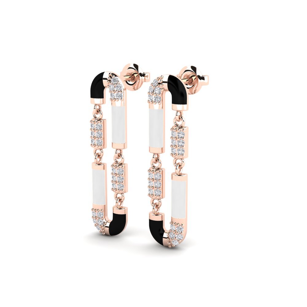 14k Rose Gold Women's Earring Stavronisi