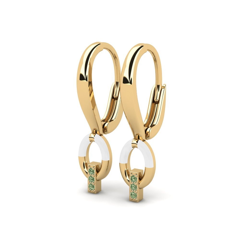 Diamante Verde Pendiente de mujer Stylization