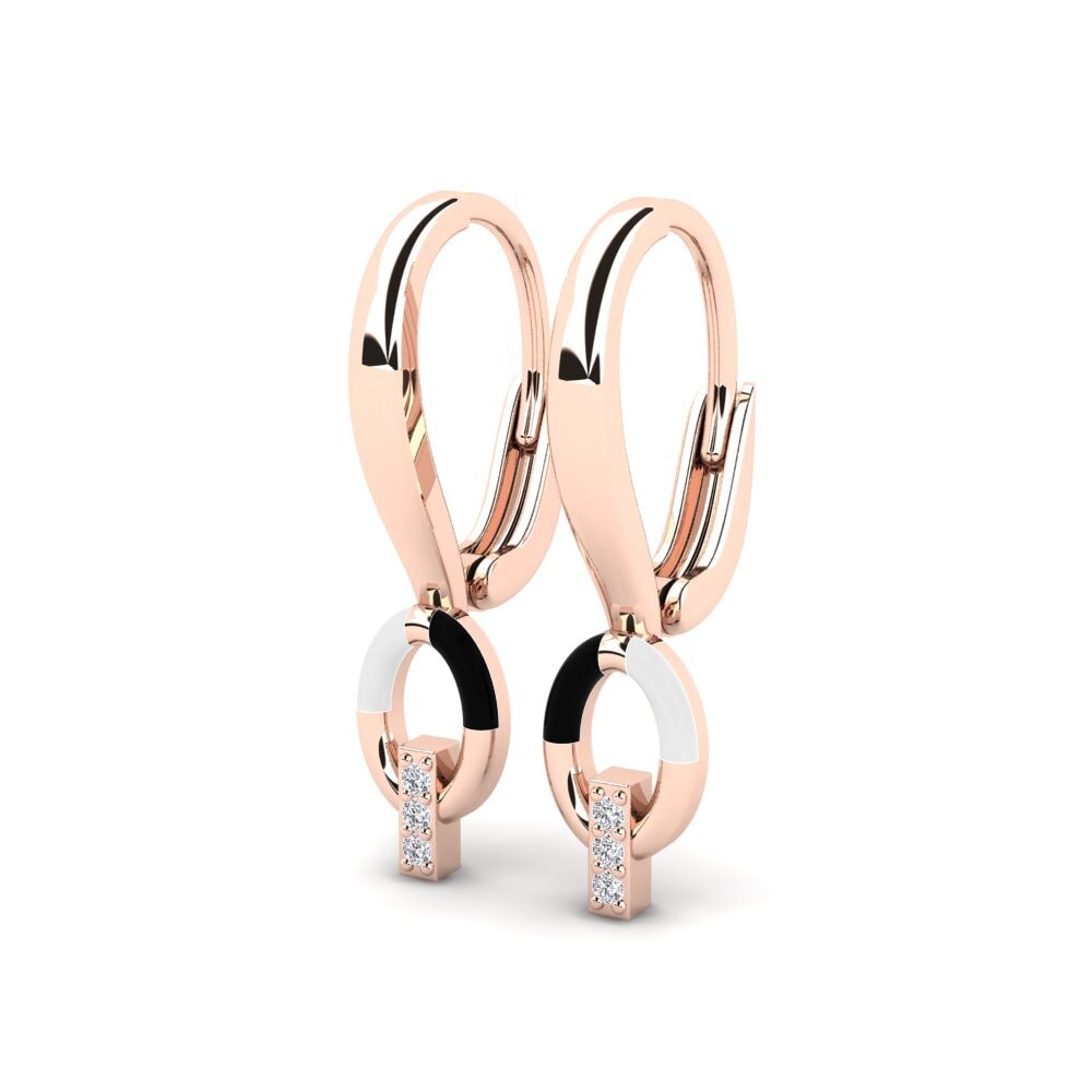 14k Rose Gold Women's Earring Stylization