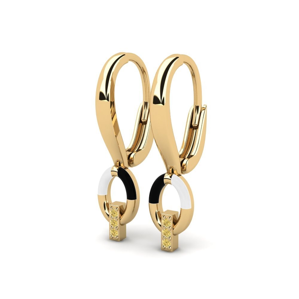 Yellow Diamond Women's Earring Stylization