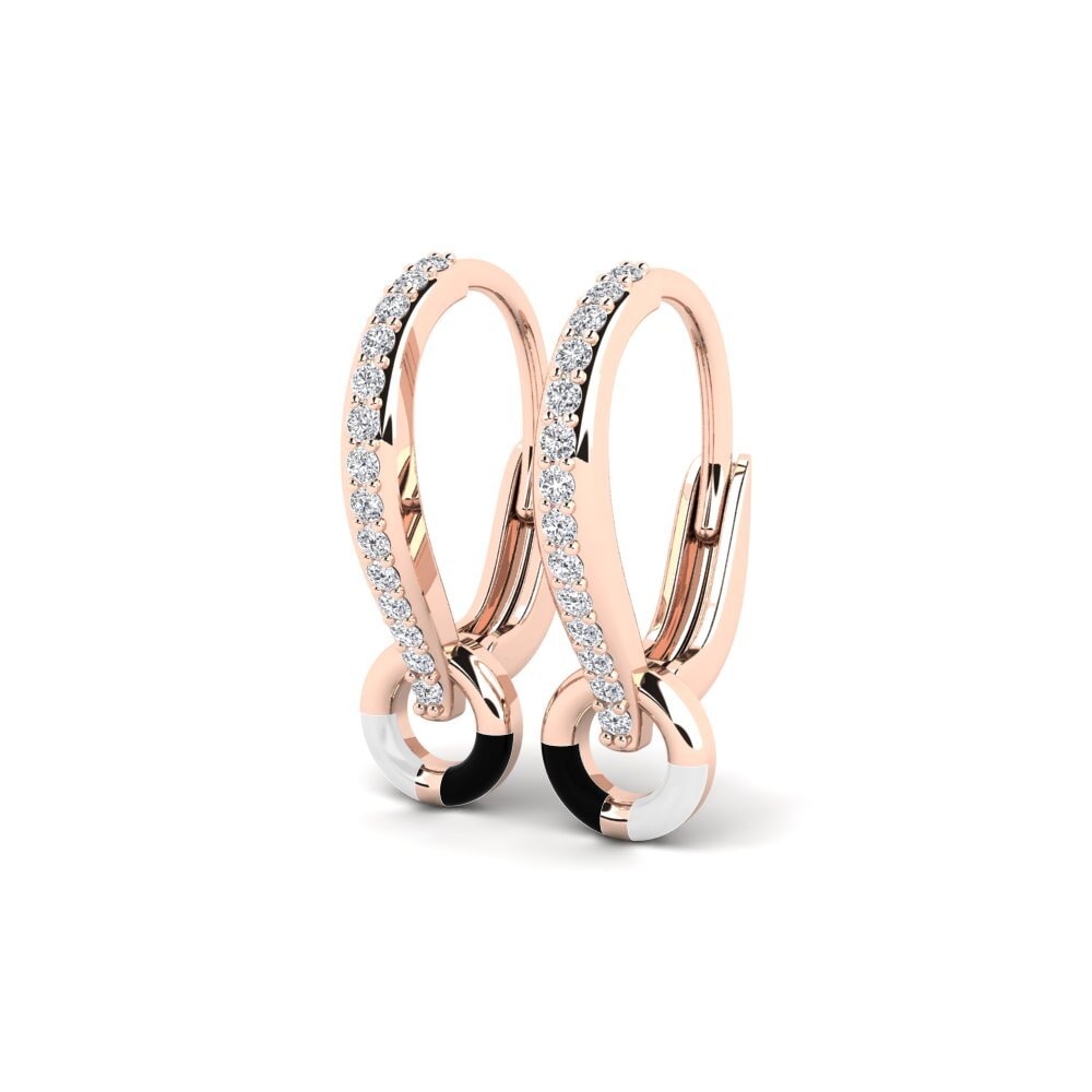 14k Rose Gold Women's Earring Stylized