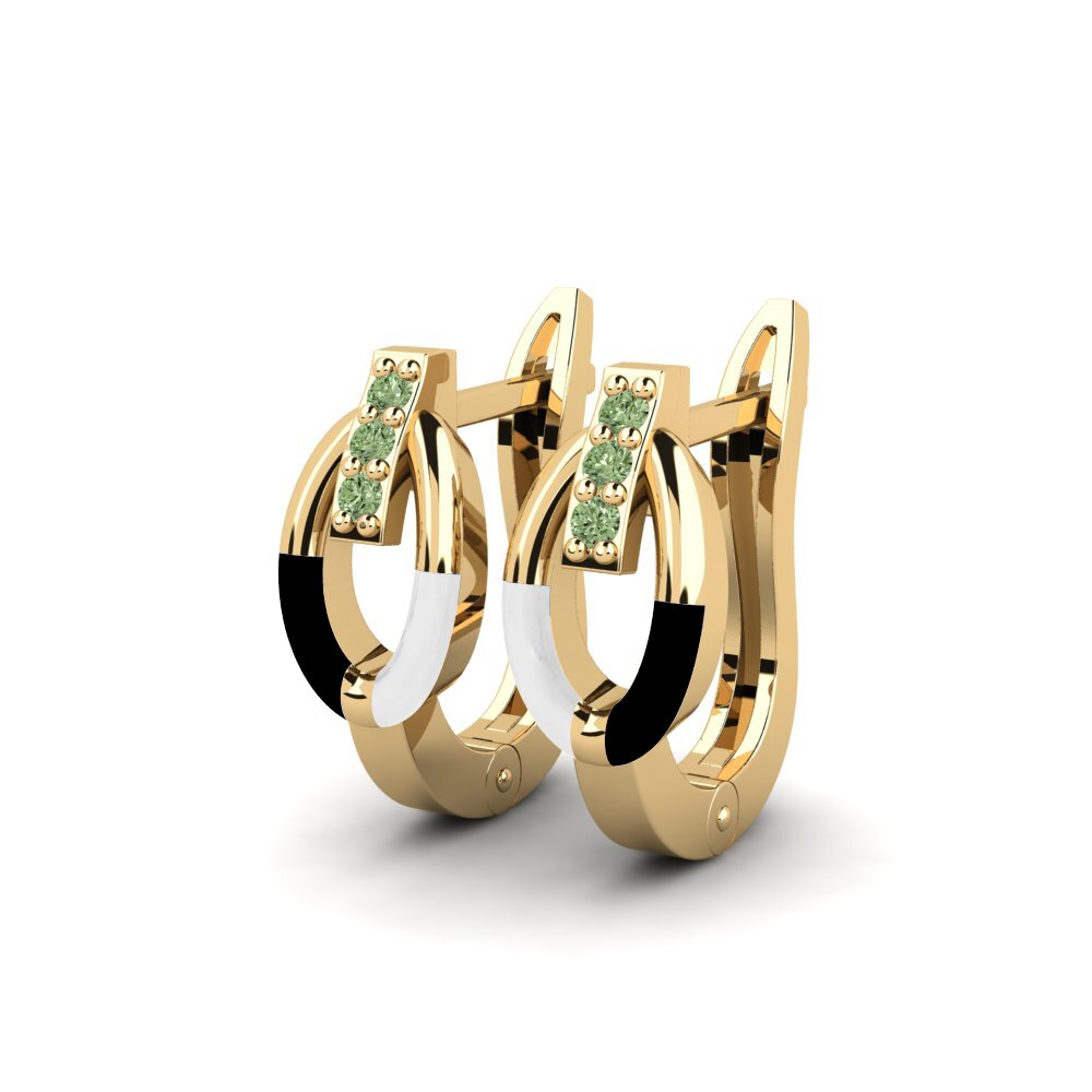 Diamante Verde Brincos Feminino Sustain