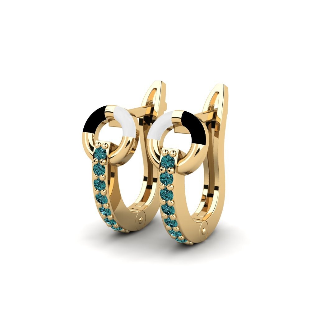 Diamante Azul Pendiente de mujer Sustainable