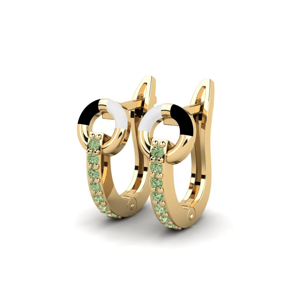 Diamante Verde Brincos Feminino Sustainable