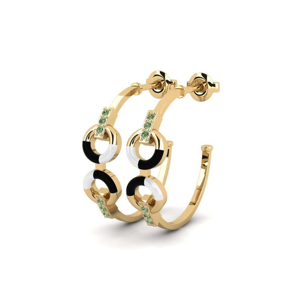 Diamante Verde Brincos Feminino Sustenance