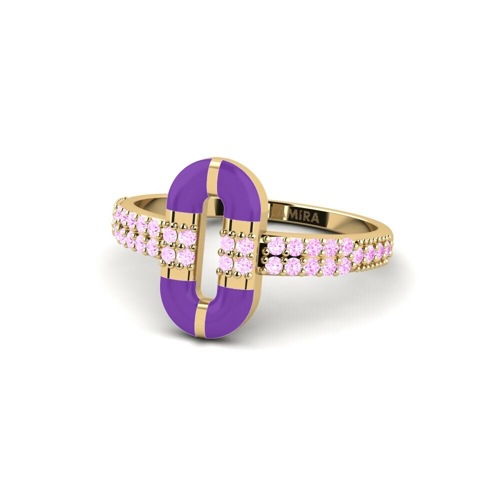 Saphir Rose Bague Thassos
