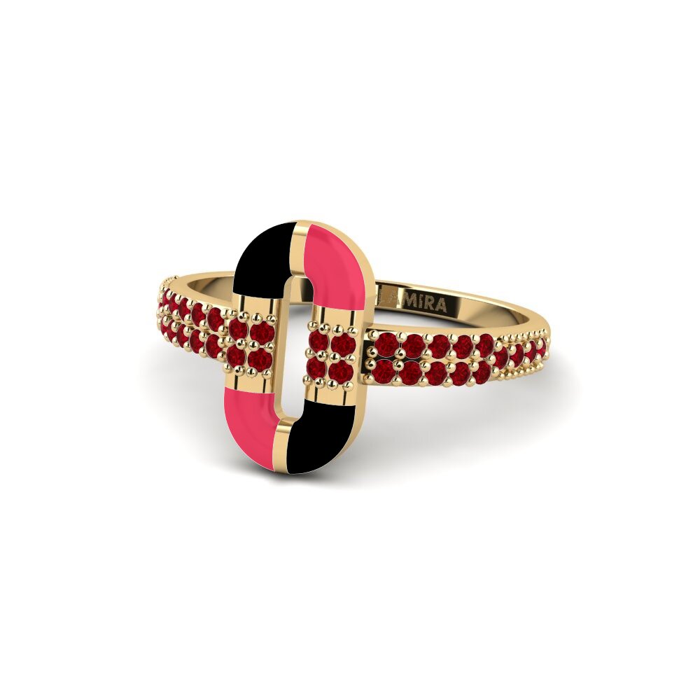 Roter Zirkonia Ring Thassos