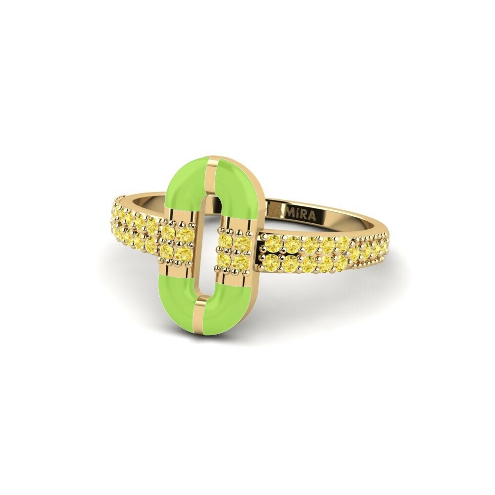 Saphir Jaune Bague Thassos