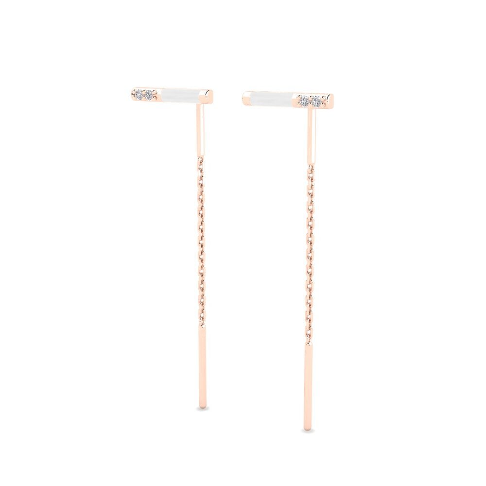 14k Oro Rosa Pendiente de mujer Theodoroi