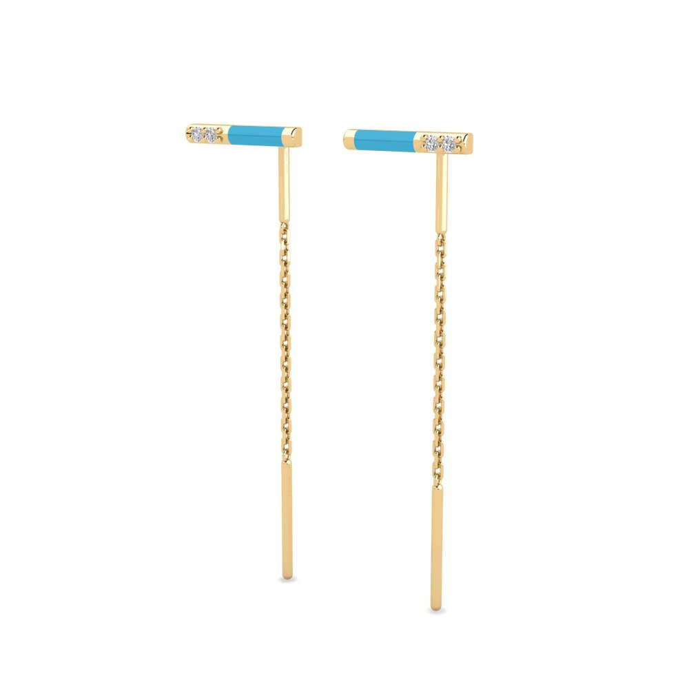 9k Oro Amarillo Pendiente de mujer Theodoroi