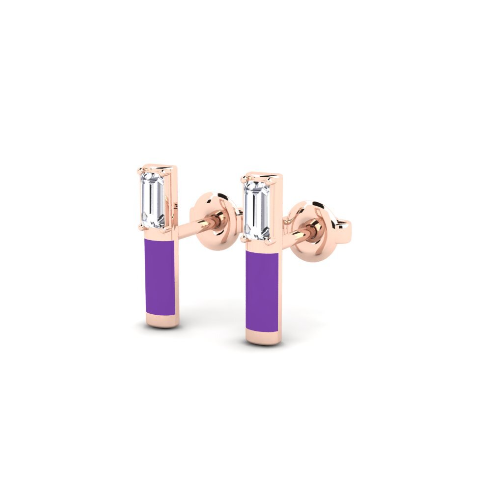 14k Oro Rosa Pendiente de mujer Trachylia